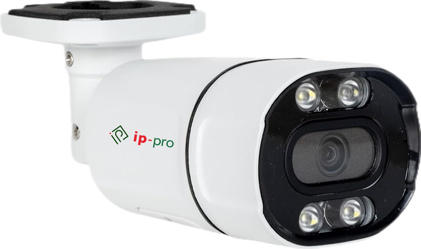 ip pro An indoor Wi-Fi security camera with a compact round design, placed on a flat surface for home monitoring.